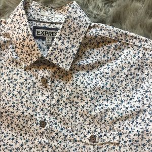 Express Fitted Floral Shirt